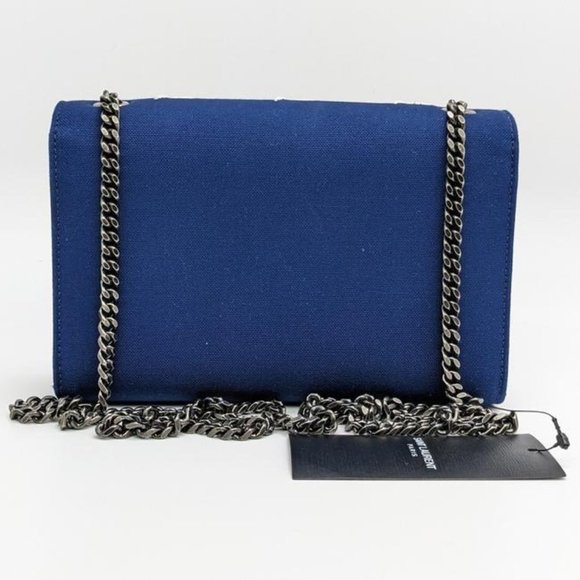 SOLD Saint Laurent Blue Small Star Kate Crossbody Bag - Picture 2 of 6